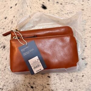 Brown Leather Clutch